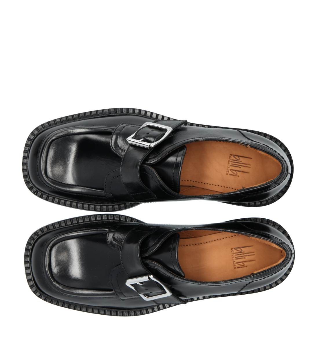 A9020 loafer med rem - Black calf 80